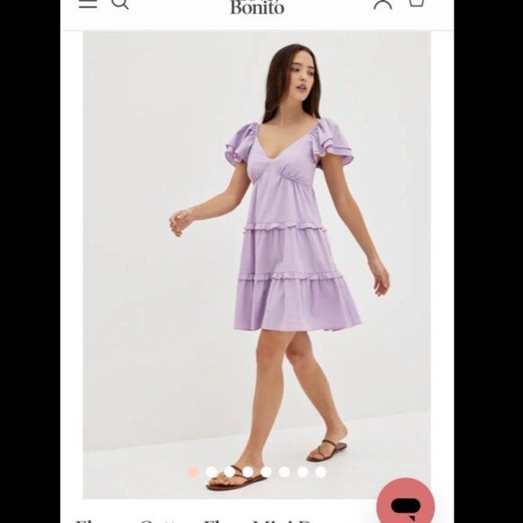 Love, Bonito - Elayne Flutter Sleeve Tiered Dress - Picture 6 of 6